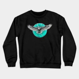 Snowy Owl Flying Crewneck Sweatshirt